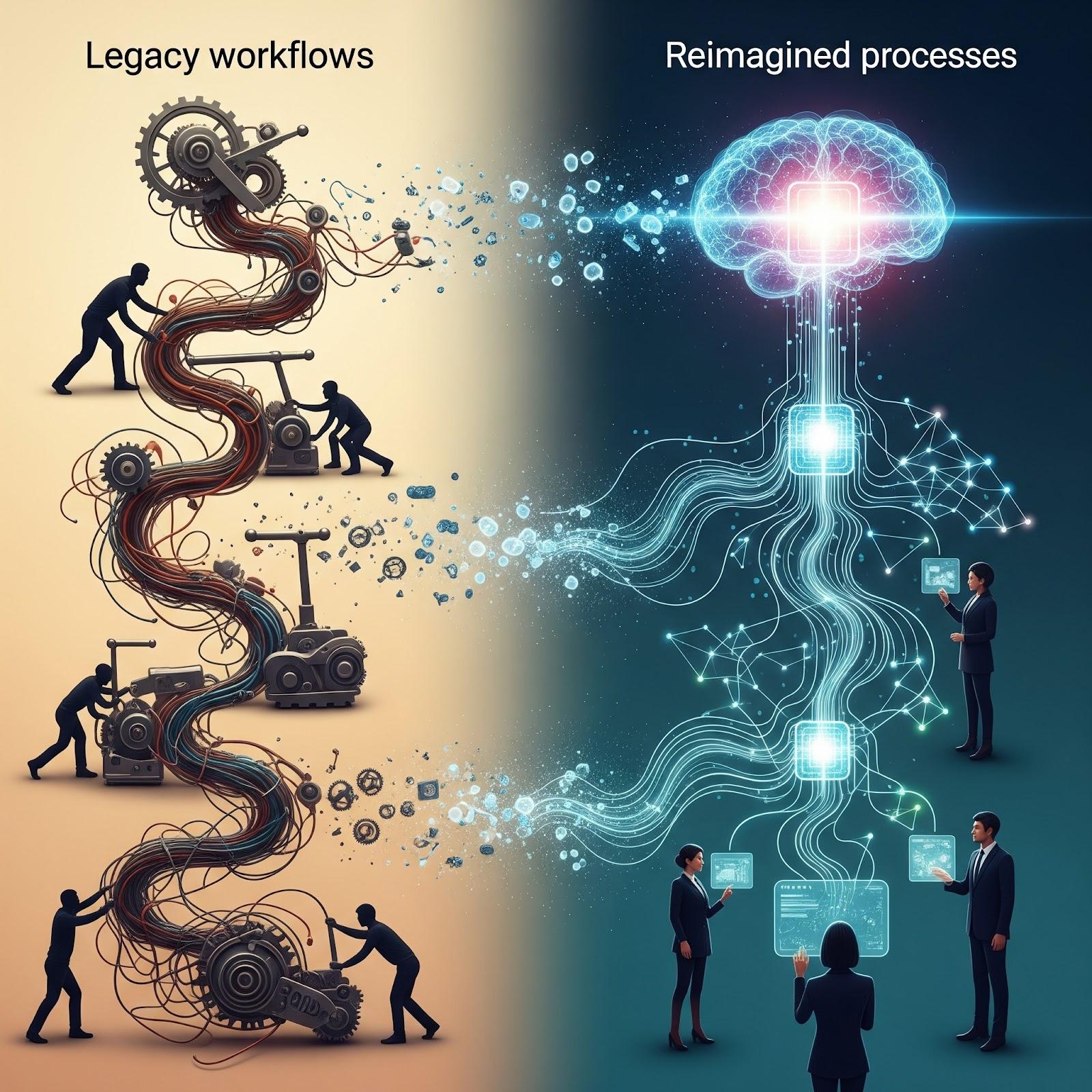 Reimagining legacy process from the ground up to create AI leadership differentiation